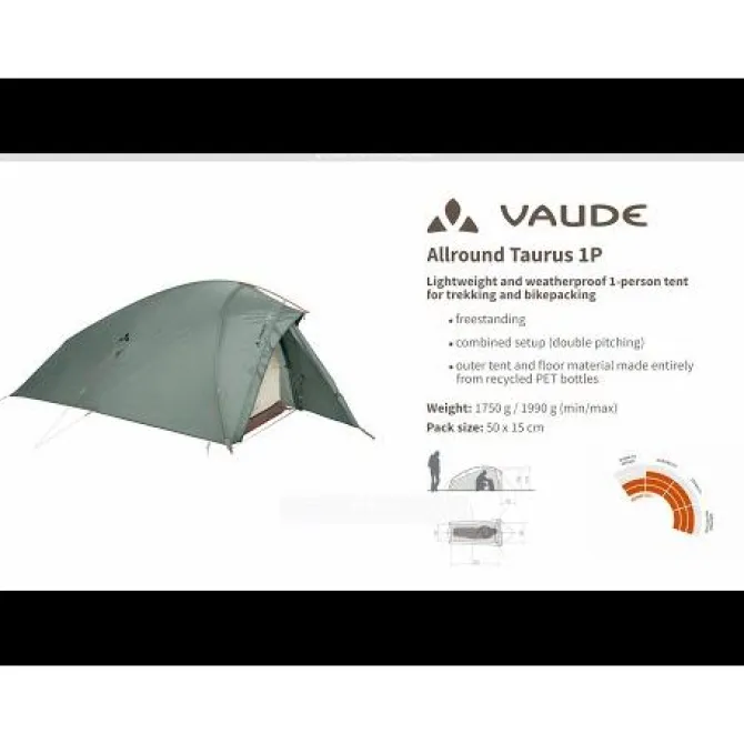 Allround Taurus Trekkingzelt 1 Person
