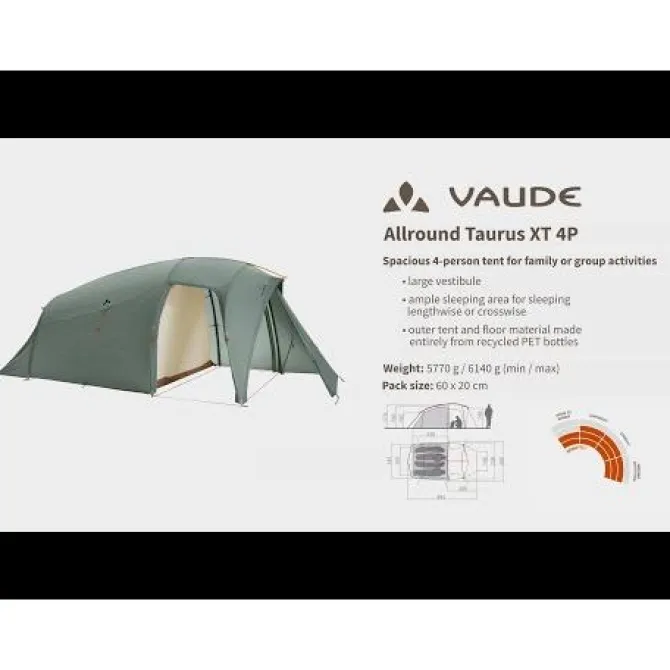 Allround Taurus XT Trekkingzelt 4 Personen