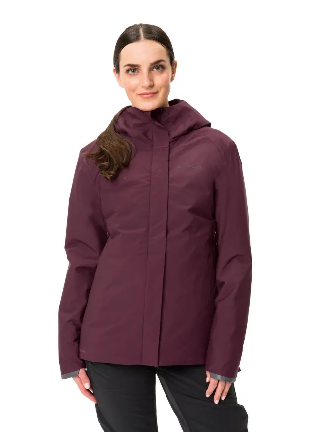 Cyclist Warm Rain Fahrrad-Regenjacke Damen - cassis