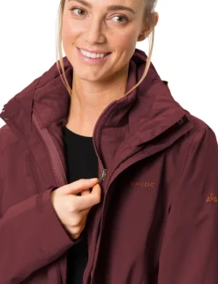 Rosemoor 3-in-1 Outdoorjacke Damen - dark cherry