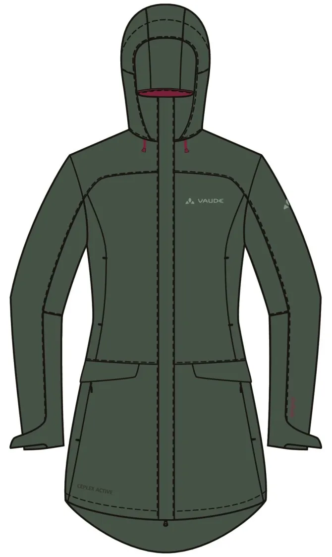 Women's Skomer Wool Parka - dusty forest